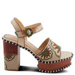 L Artiste Pumps & Heels|Women's L'Artiste By Spring Step, Gogetem Sandal Beige Multi