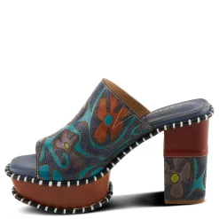 L Artiste Pumps & Heels|Women's L'Artiste By Spring Step, Colossal Sandal Blue Multi