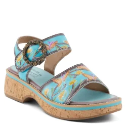 L Artiste Pumps & Heels|Women's L'Artiste By Spring Step Kenna Sandal Sky Blue Multi