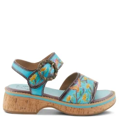 L Artiste Pumps & Heels|Women's L'Artiste By Spring Step Kenna Sandal Sky Blue Multi