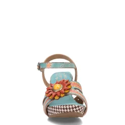 L Artiste Pumps & Heels|Women's L'Artiste by Spring Step, Astarr Sandal Sky Blue Multi