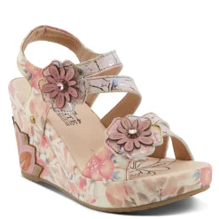 L Artiste Wedges|Women's L'Artiste By Spring Step, Karnitsky Sandal Pink Multi
