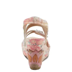 L Artiste Wedges|Women's L'Artiste By Spring Step, Karnitsky Sandal Pink Multi