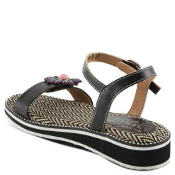L Artiste Wedges|Women's L'Artiste By Spring Step Tilton Wedge Sandal Black