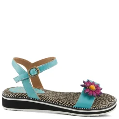 L Artiste Wedges|Women's L'Artiste By Spring Step Tilton Wedge Sandal Sky Blue