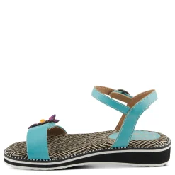 L Artiste Wedges|Women's L'Artiste By Spring Step Tilton Wedge Sandal Sky Blue