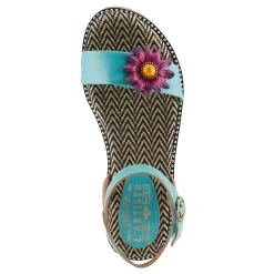 L Artiste Wedges|Women's L'Artiste By Spring Step Tilton Wedge Sandal Sky Blue