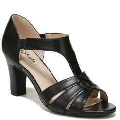 LifeStride Sandals|Women's , Caramel Sandal Black Smooth