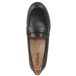 LifeStride Slip-On Shoes|Women's , Sonoma 2 Loafer Black Smooth