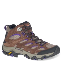 Merrell Boots|Women's , Moab 3 Mid Hiking Boot - Wide Width Braken/Purple