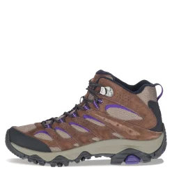 Merrell Boots|Women's , Moab 3 Mid Hiking Boot - Wide Width Braken/Purple