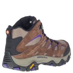 Merrell Boots|Women's , Moab 3 Mid Hiking Boot - Wide Width Braken/Purple