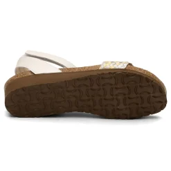 Naot Sandals|Women's , Abbie Sandal White Metallic