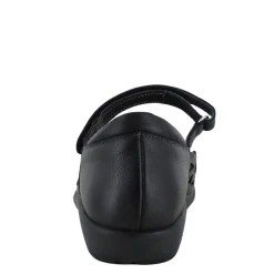 Naot Flats|Women's , Agathis Mary Jane Soft Black Leather