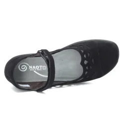 Naot Sandals|Women's , Agathis Maryjane Black Velvet Nubuck