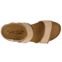 Naot Sandals|Women's , Aisha Sandal - Wide Width Beige Nubuck