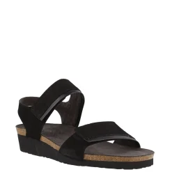 Naot Sandals|Women's , Aisha Sandal - Wide Width Black Nubuck