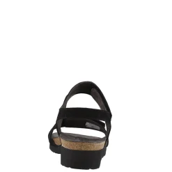 Naot Sandals|Women's , Aisha Sandal - Wide Width Black Nubuck