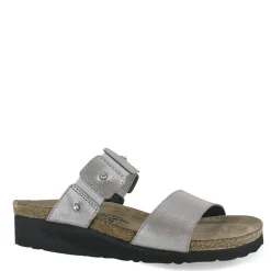 Naot Wedges|Women's , Ashley Sandal Silver Threads