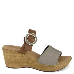 Naot Sandals|Women's , Breezy Sandal Stone Nubuck/Caramel