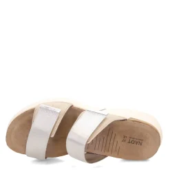 Naot Sandals|Women's , Calliope Sandal Ivory/Silver/Gray