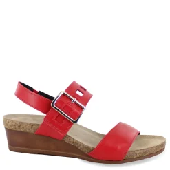 Naot Wedges|Women's , Dynasty Sandal Kiss Red