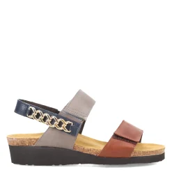 Naot Sandals|Women's , Eliana Sandal Chestnut/Foggy Gray/Ink