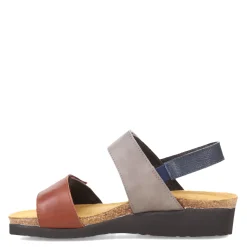 Naot Sandals|Women's , Eliana Sandal Chestnut/Foggy Gray/Ink