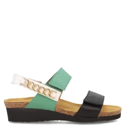Naot Sandals|Women's , Eliana Sandal Black/Jade/White