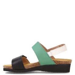 Naot Sandals|Women's , Eliana Sandal Black/Jade/White