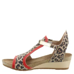Naot Wedges|Women's , Fiona Sandal Cheetah