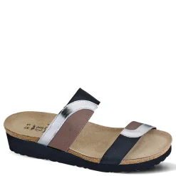 Naot Sandals|Women's , Frankie Sandal Silver/Black/Khaki