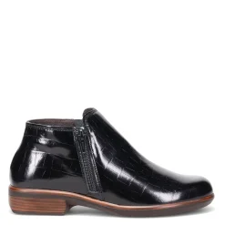 Naot Boots|Women's , Helm Ankle Boot Black Croc