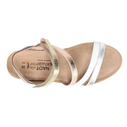 Naot Sandals|Women's , Hero Sandal Silver / Gold Mix