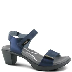 Naot Sandals|Women's , Intact Mid Heel Sandal Navy/Polar Sea/Pewter