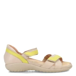 Naot Sandals|Women's , Karawa Sandal Soft Ivory/Lime/Beige