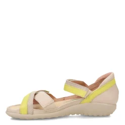 Naot Sandals|Women's , Karawa Sandal Soft Ivory/Lime/Beige