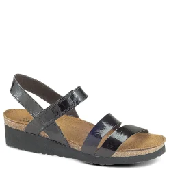 Naot Sandals|Women's , Kayla Sandal Black Patent