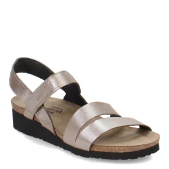 Naot Wedges|Women's , Kayla Sandal Silver