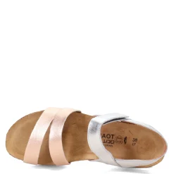 Naot Wedges|Women's , Kayla Sandal Silver