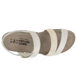 Naot Sandals|Women's , Krista Sandal Ivory / Gold