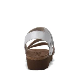 Naot Wedges|Women's , Krista Sandal White Silver