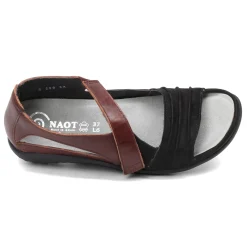 Naot Sandals|Women's , Papaki Sandal Black Velvet Nubuck