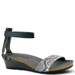 Naot Wedges|Women's , Pixie Sandal Gray