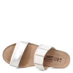 Naot Wedges|Women's , Royalty Sandal White / Silver