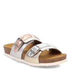 Naot Sandals|Women's , Santa Cruz Sandal Silver Metallic Multi
