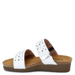 Naot Sandals|Women's , Susan Slide White/Silver