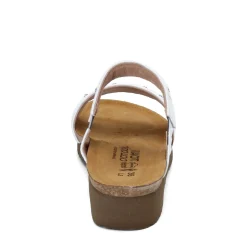 Naot Sandals|Women's , Susan Slide White/Silver