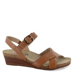 Naot Wedges|Women's , Throne Sandal Caramel