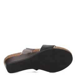 Naot Wedges|Women's , Tiara Sandal Black Grey